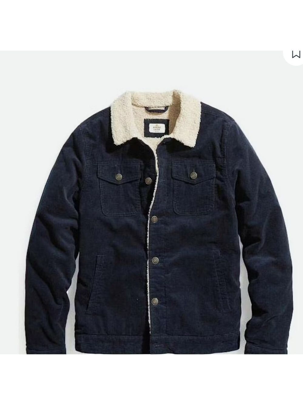 Marine LayerBoise Cord Sherpa Trucker in Sky Captain